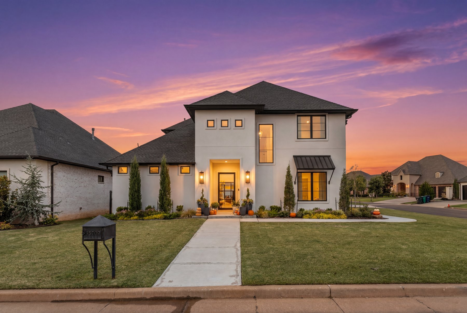 Twilight exterior after virtual twilight conversion