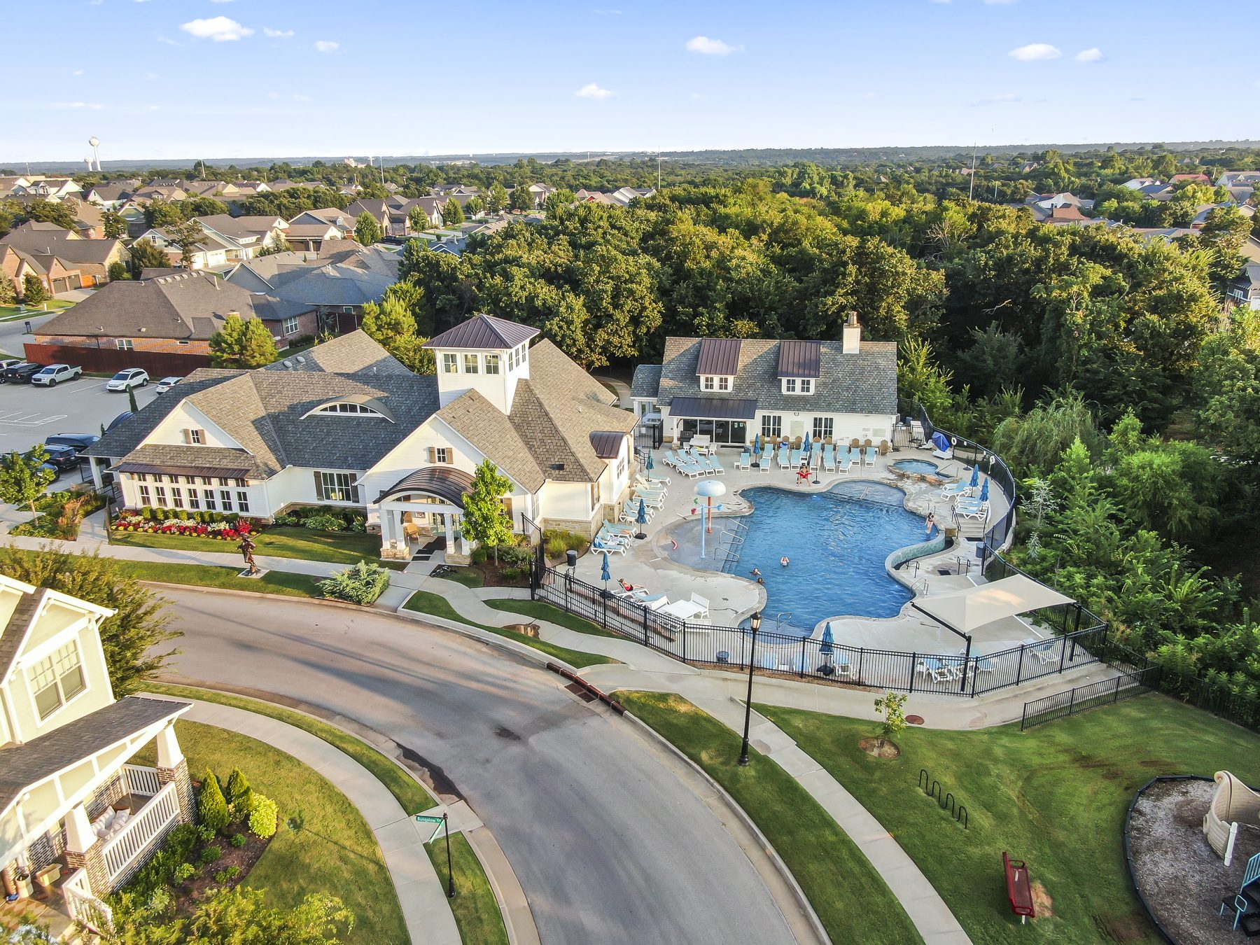 Aerial drone view of a home's rooftop