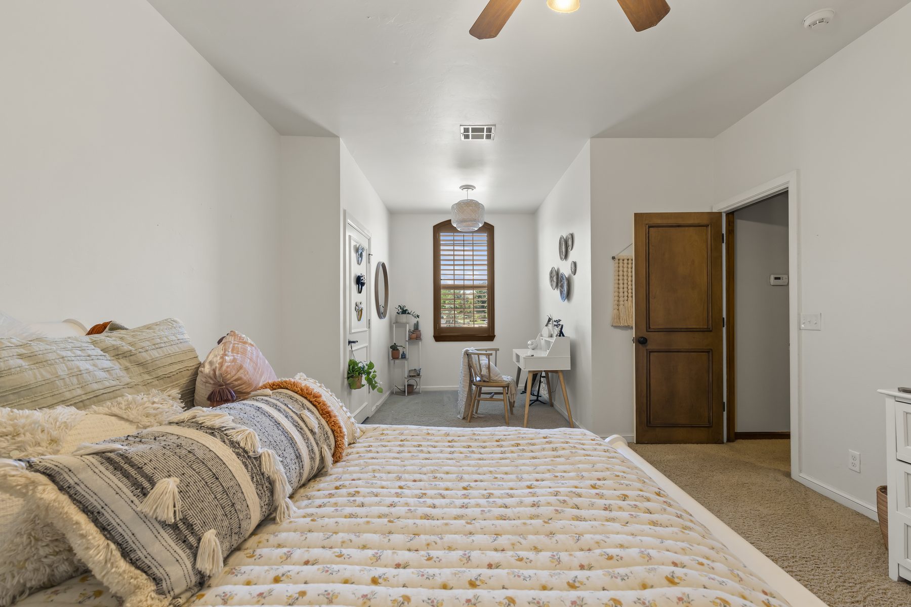 Cozy bedroom filled with natural light