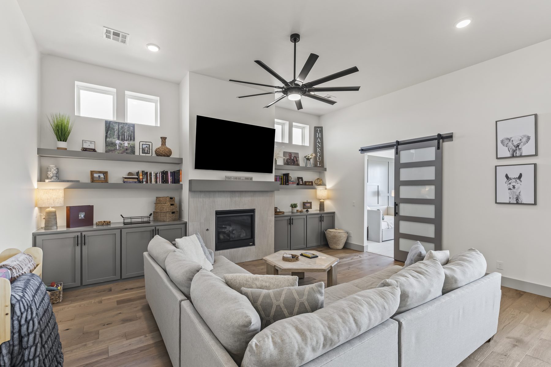 Modern furnished living room